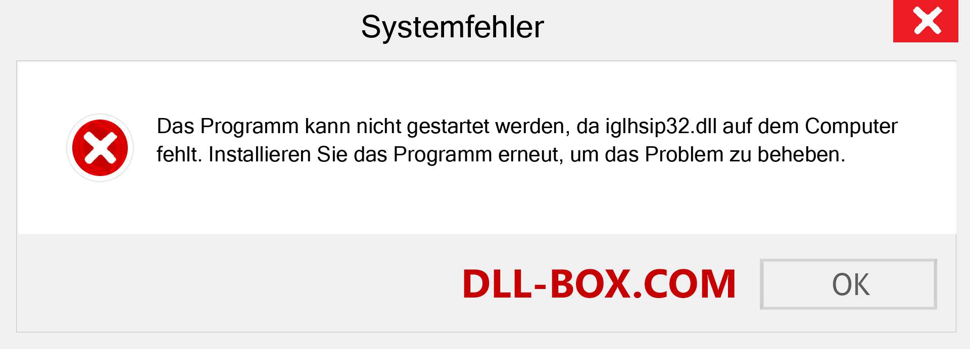 iglhsip32.dll-Datei fehlt?. Download für Windows 7, 8, 10 - Fix iglhsip32 dll Missing Error unter Windows, Fotos, Bildern