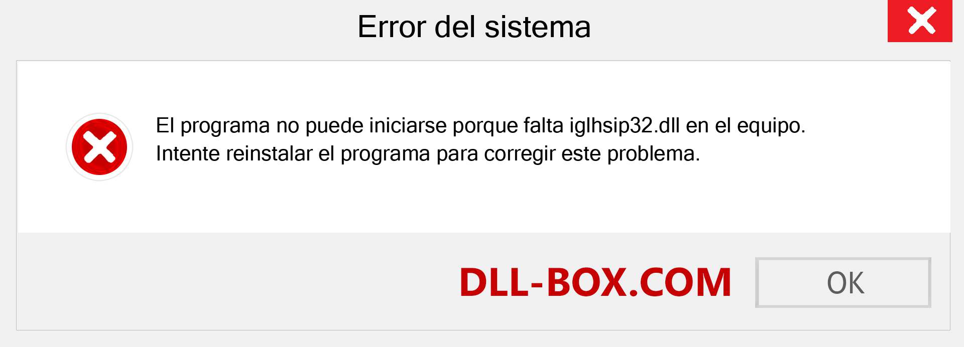 ¿Falta el archivo iglhsip32.dll ?. Descargar para Windows 7, 8, 10 - Corregir iglhsip32 dll Missing Error en Windows, fotos, imágenes